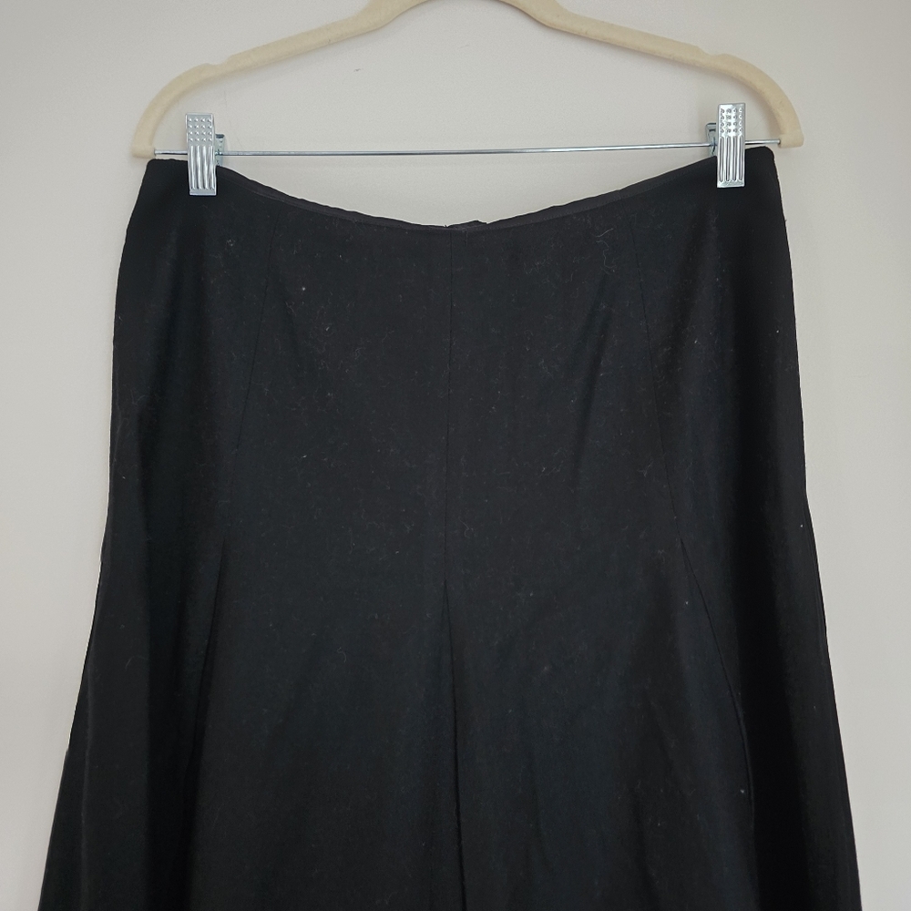 Talbot Black Wool Blend Lined Pleated Skirt Size 12 - Picture 4 of 12